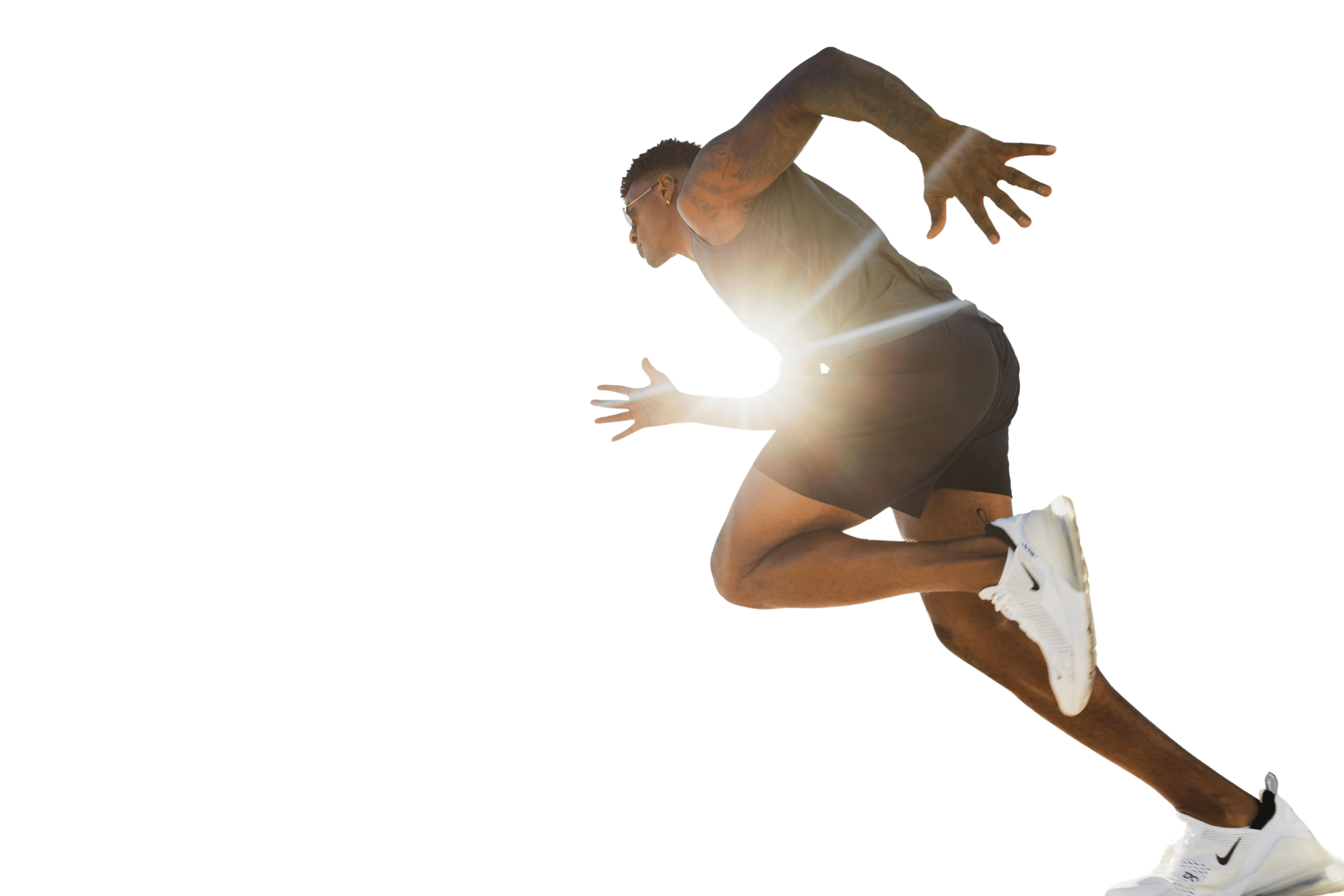 Athlete in explosive movement representing mental performance