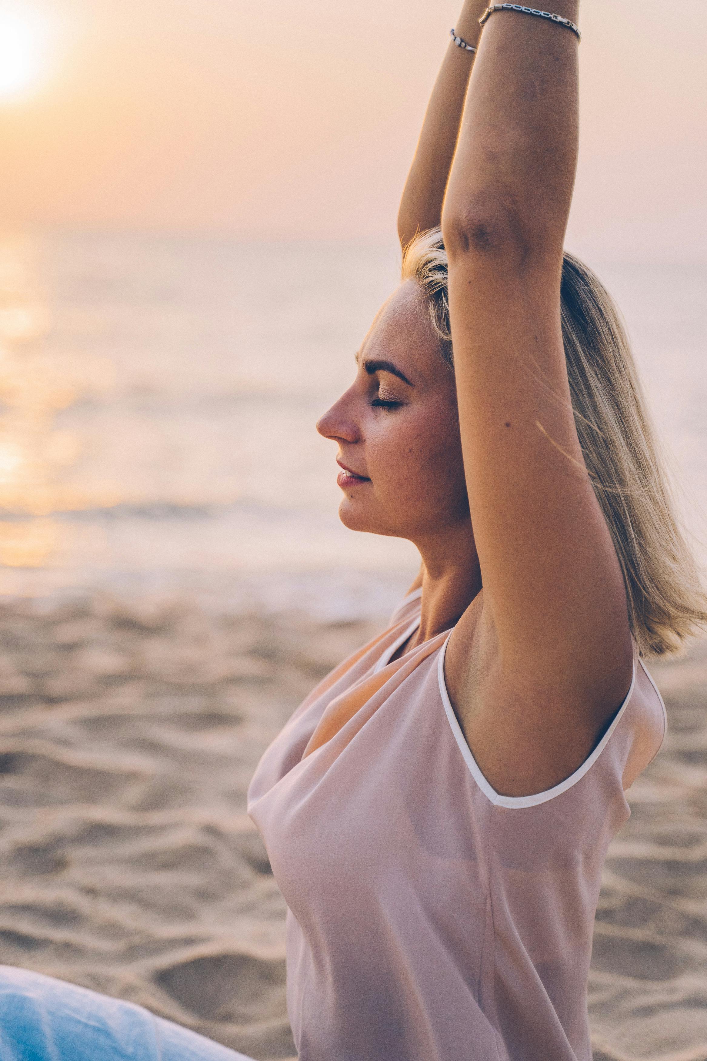 Private breathing and reset session by the sea